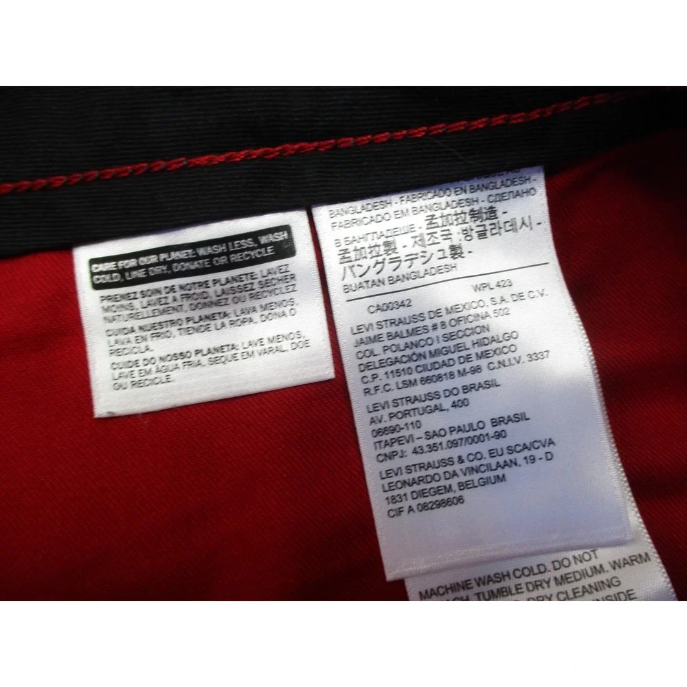 Levis Skateboarding Pants Mens 31x30 Navy Blue Side Stripe Chino 95588-0024
